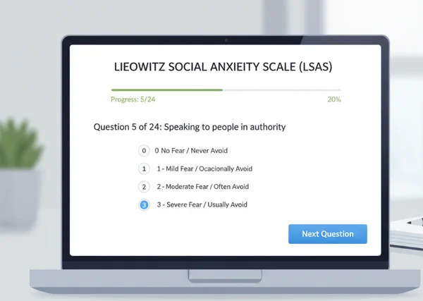Modern online interface of the LSAS assessment
